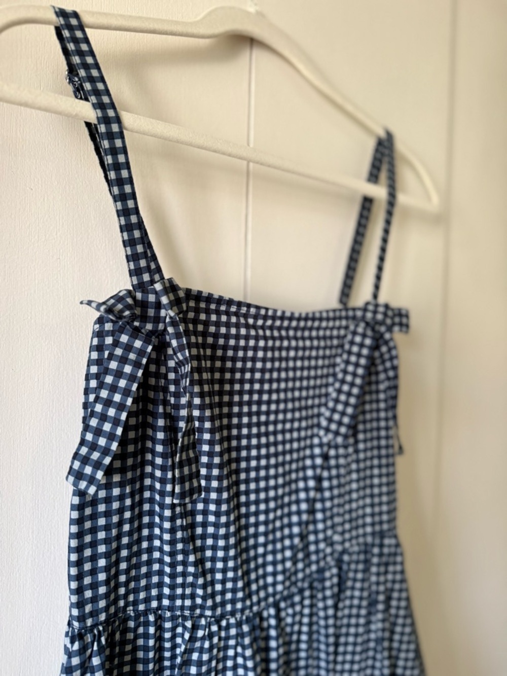 NWOT Urban Outfitters Motel Sloane Gingham Bow Detail Midi Dress CottageCore - Picture 7 of 10